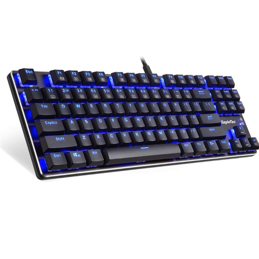 EagleTec LED Blue Blacklit Mechanical Gaming Keyboard